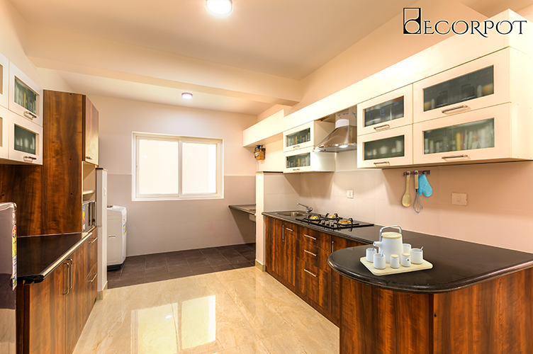 Parallel Kitchen Interior Design-4. Kitchen1-3BHK, Bannerghatta Road, Bangalore