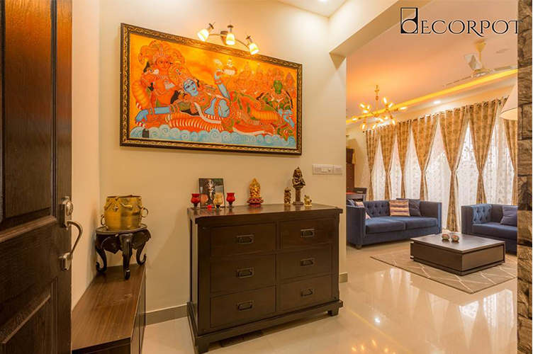 Foyer Area Interior Design-Foyer-3BHK, Mysore Road, Bangalore